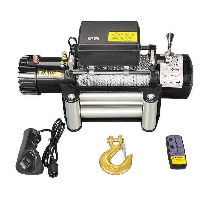 电动绞盘12v24v车载越野牵引器家用自救绞车卷扬机车载电动绞盘