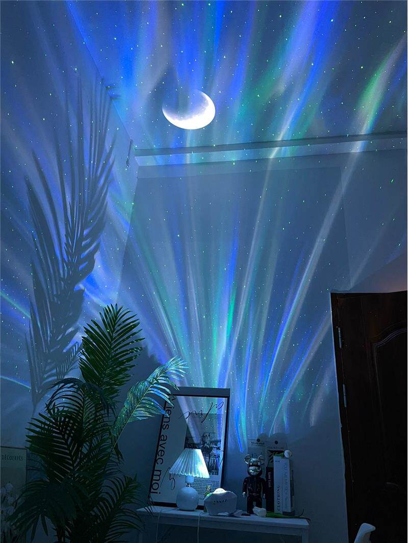 товар из китая 2亿公里北极光星空投影气氛灯浪漫小夜灯满天星生日礼物 MU/Wah/Sha