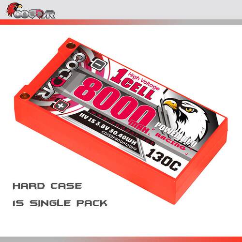 鹰氪CODDAR 8000mAh 1S2P 3.8V 130C 1/12 RWD电动漂移RC车高压款