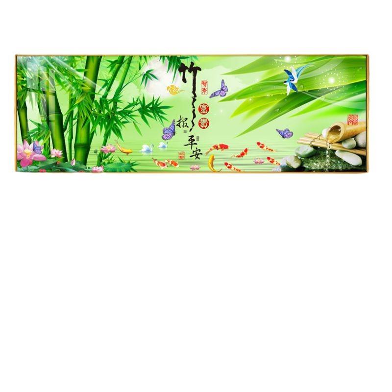 新中式客厅装饰画沙发背景墙画竹子风景画办公室字画竹报平安挂画