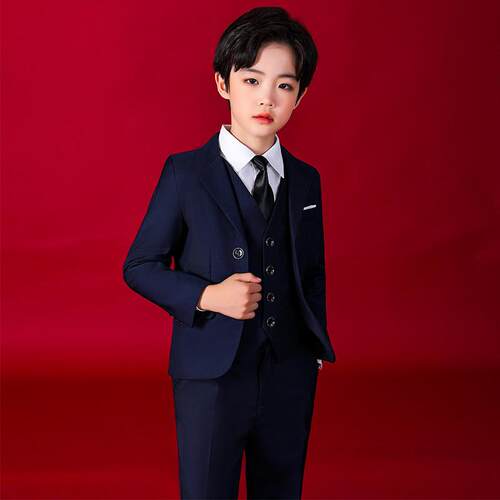 男童西装套装中大童洋气帅气英伦儿童钢琴演出朗诵花童主持人礼服