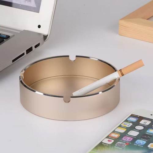 简约铝合金烟灰缸家用客厅创意商务不锈钢金属烟灰缸个性简约客厅