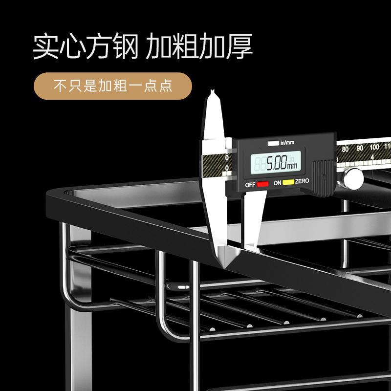 调味拉篮橱柜304不锈钢双层抽屉式厨柜调料轨道收纳碗篮收纳神器