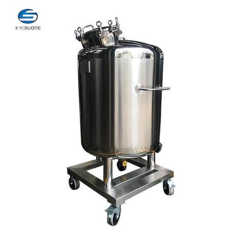 500L小型移动式不锈钢储灌料桶物料转移罐食品级储罐厂家
