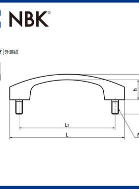 NBK TCY 锌合金拉手外螺纹锌压铸件制CR 102mm 机械厂家直供