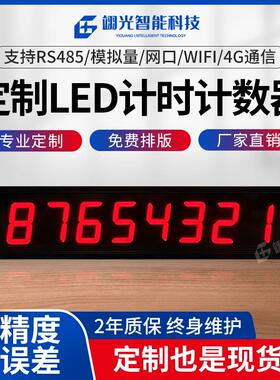 室内多功能自动计数计时LED数字计数器485工业智能显示屏电子看板