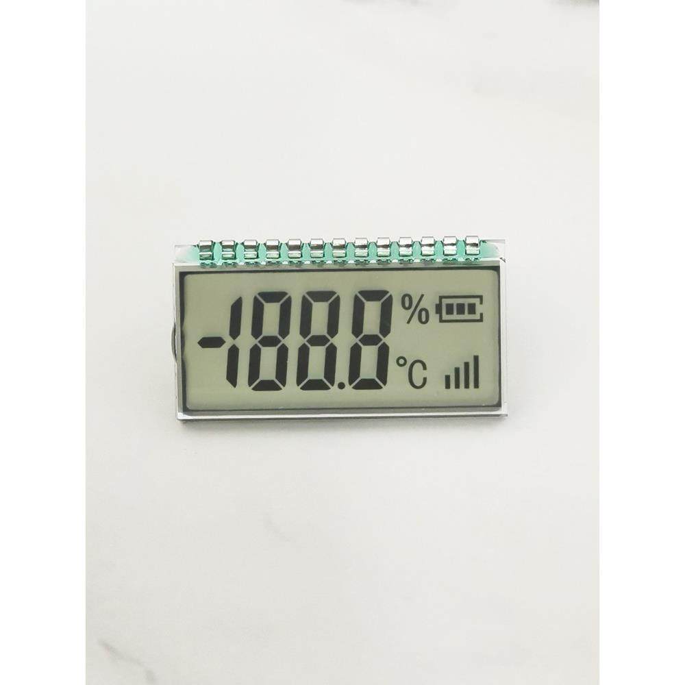 大连奇耘三位半TN段码lcd屏超宽温段式温湿度液晶显示屏QYT13264