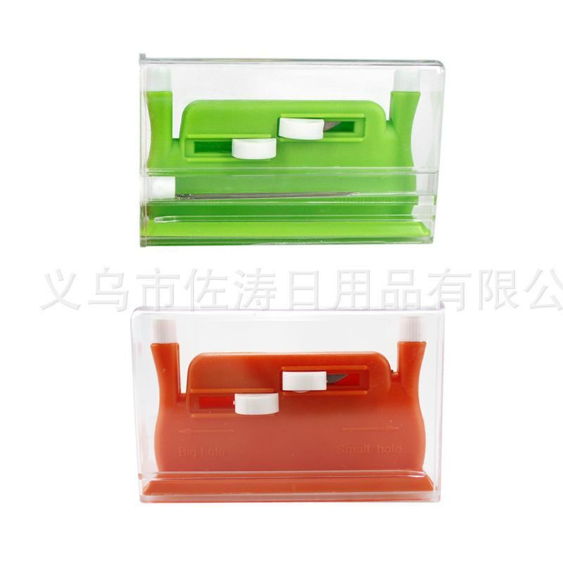 多功能穿针器内含5枚针引线器橙绿双头两色创意跨境穿针器