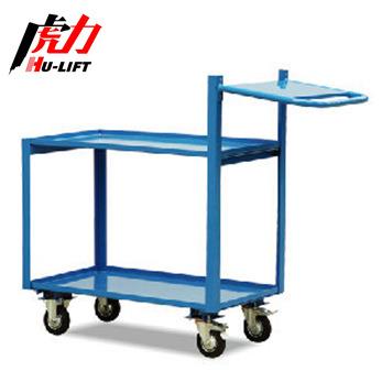 厂家供应虎力钢制工具推车SQ25A双层重载钢板手推车