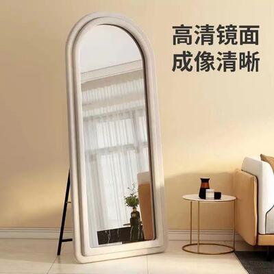 镜子家用衣女生身穿镜卧室试衣镜全贴墙网红化妆墙立法式拱门体落