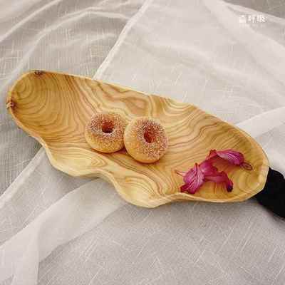 原木风水果盘木制托盘杉木碗木制果盘ins风糖果盘木雕工艺品果盘