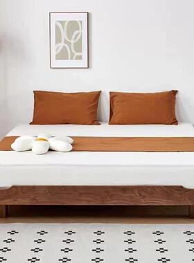北美黑胡ESZ小桃矮约木悬浮床户型床脚床实木床简双人床原木单人