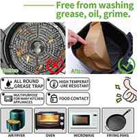 Large Square Air Fryer Paper Liners Disposable Parchment thumbnail 8