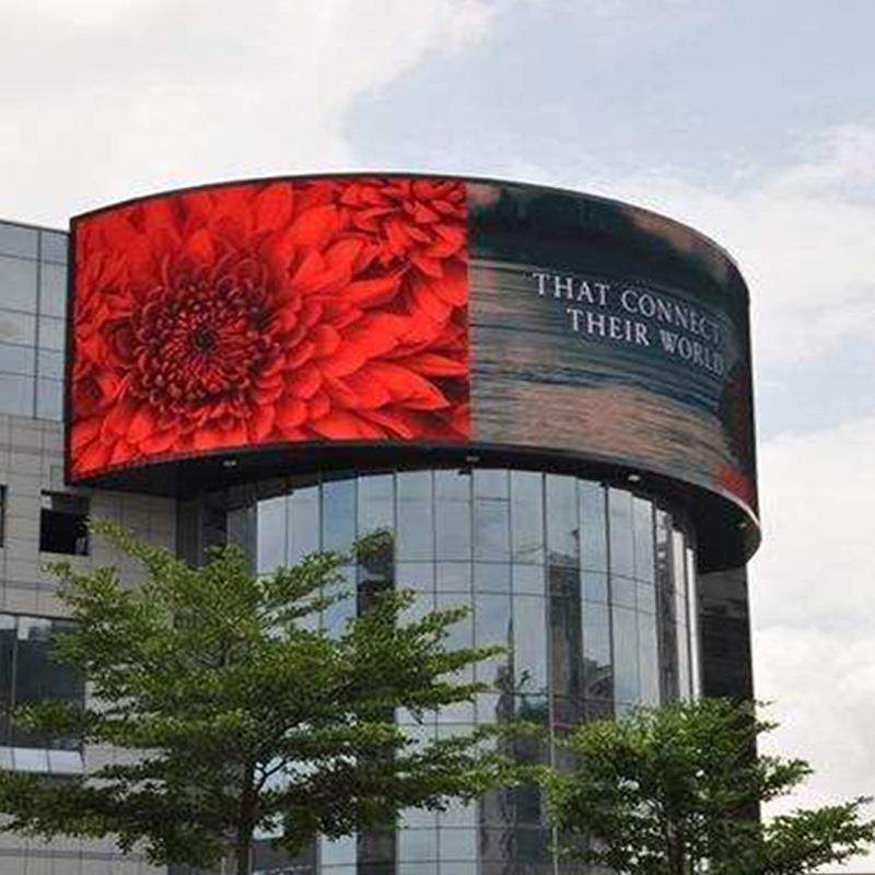 室外P6LED全彩显示屏p6单元板led屏广场立柱公益广告标语大屏幕