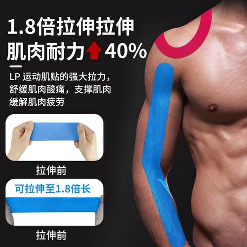 LP肌肉贴员运动用拉伤958跟腱贴自粘胶布BIG肌肌内效贴羽毛球篮专