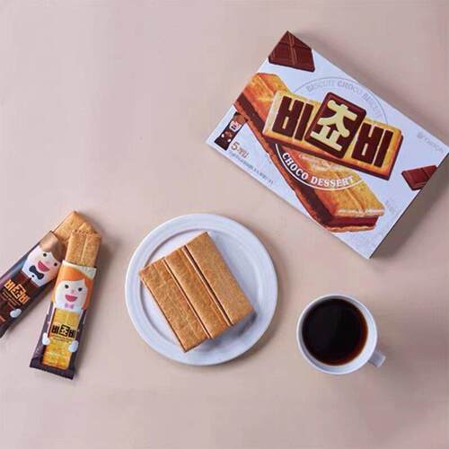 韩国进口ORION好丽友巧克力榛子三明治夹心饼干休闲食品零食小吃