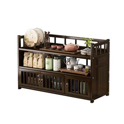 OF9D桌面茶杯架小型桌上博古架紫砂壶茶具茶宠茶叶罐双层茶具收纳