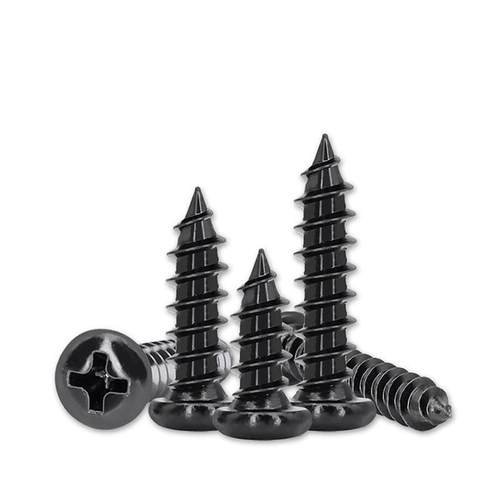 PA黑色圆头十字槽螺钉自攻钉电子小螺丝盘头M自无品牌/3攻丝2螺丝