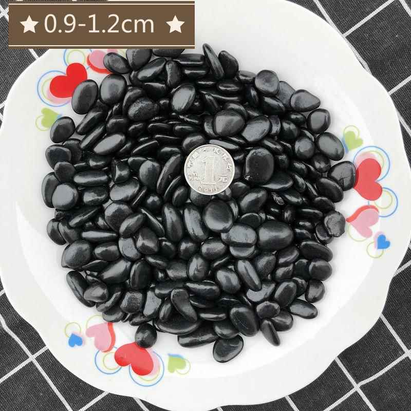 小天PJT号色抛光鹅石卵石天然雨花石黑石头鱼缸配饰石奇石然石材