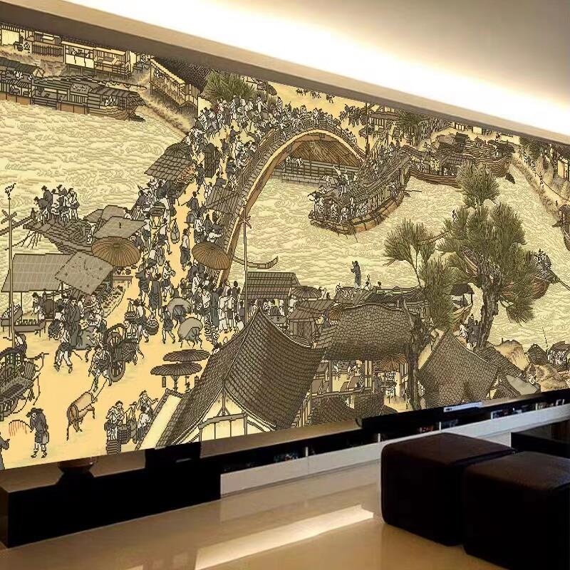 宋版清明上河图十字绣2025年新款线 线绣客厅手工自己绣22米名画