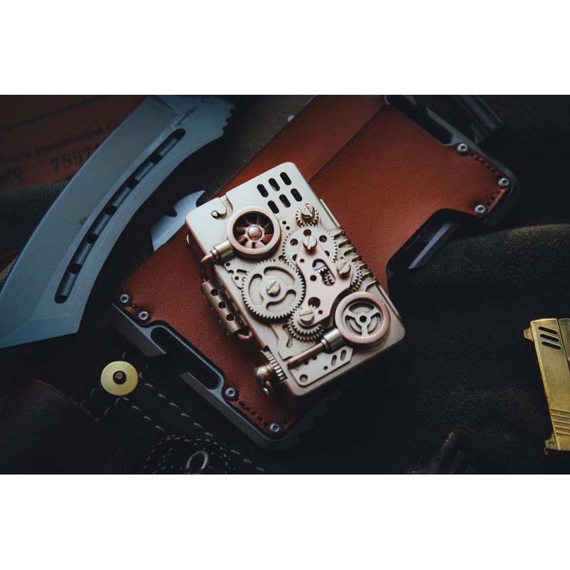 户外复古艾斯普里防风煤油金属齿轮蒸汽朋克打火机个性创意酷炫风