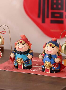 开工大吉大利大将门神招财平安喜乐摆件办公室工位桌面装饰品
