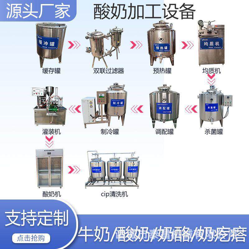 内蒙古牛奶生产线牧场用鲜奶驴奶加工设备酸奶发酵流水线设备