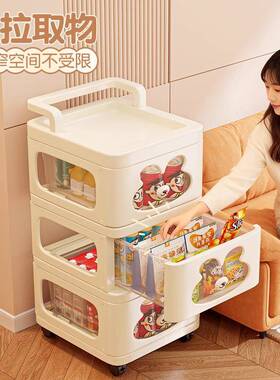 小推车置物ZWJ-1653架下零食收式纳柜子办公室窄缝桌置抽物柜屉落