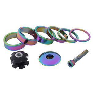 山地车公路死飞28.6mm前叉竖管垫圈自行车前叉碗组垫片太阳花炫彩