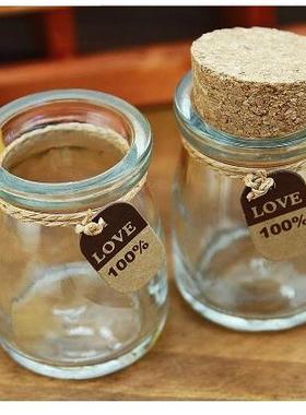 沙瓶画diy材料立体沙画瓶 彩沙布丁瓶约旦瓶幸运星瓶木塞玻璃瓶