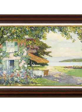 客厅玄关装饰画PTU幅g单复入1703户走挂廊壁画欧式墙画画代现美式