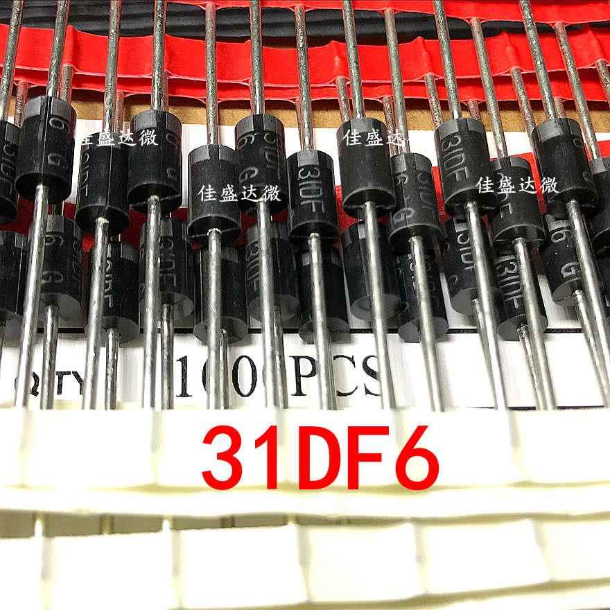 超快恢复直插 31DF1 31DF2 31DF4 31DF6 DO-201AD原装二极管DO-27