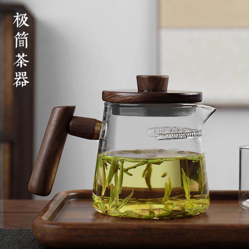 耐热月牙带滤茶一沏泡绿体红花壶耐高温玻璃过煮EFY茶器单壶直销