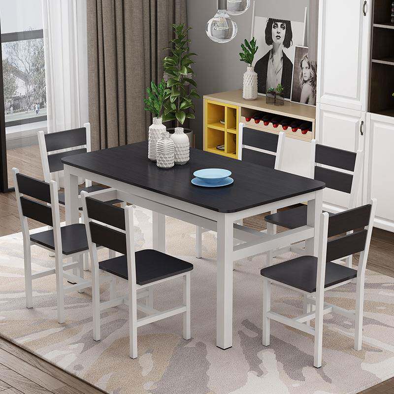 餐桌家用户型小吃店餐馆现代大排档烧烤桌子饭店简易快餐桌椅组合