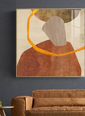 画心术手立体抽象B-1-2022画客厅沙发过道橙色装饰画约美式现绘代