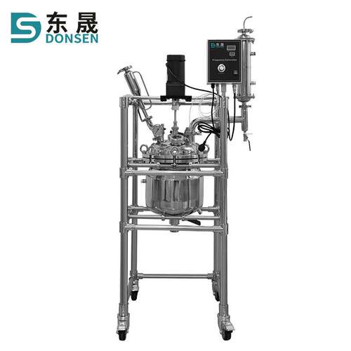 双层不锈钢反应釜实验室电加热高压蒸馏搅拌器5L/10L/20L/50