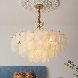 式 客厅吊灯水晶复30579古简约浪漫法餐厅奶风轻主卧室灯具奢贝油