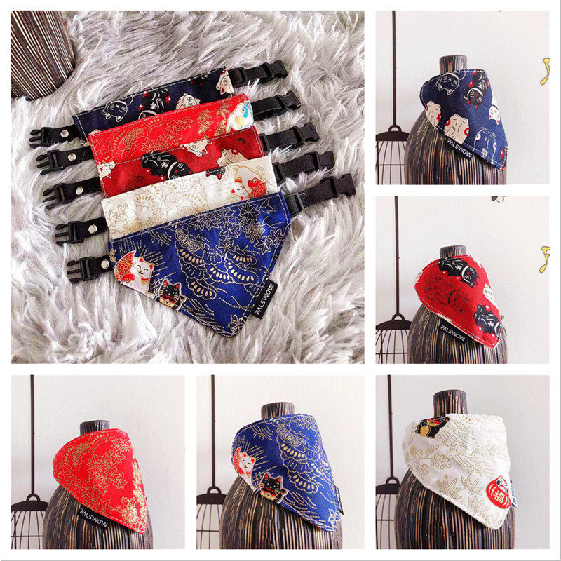 新款宠物猫咪口水巾日式和风烫金狗狗围兜猫三角巾项圈卖萌舒适,宠物/宠物食品及用品,猫牵引绳,淘宝优惠券,粉丝福利购,淘宝优惠卷