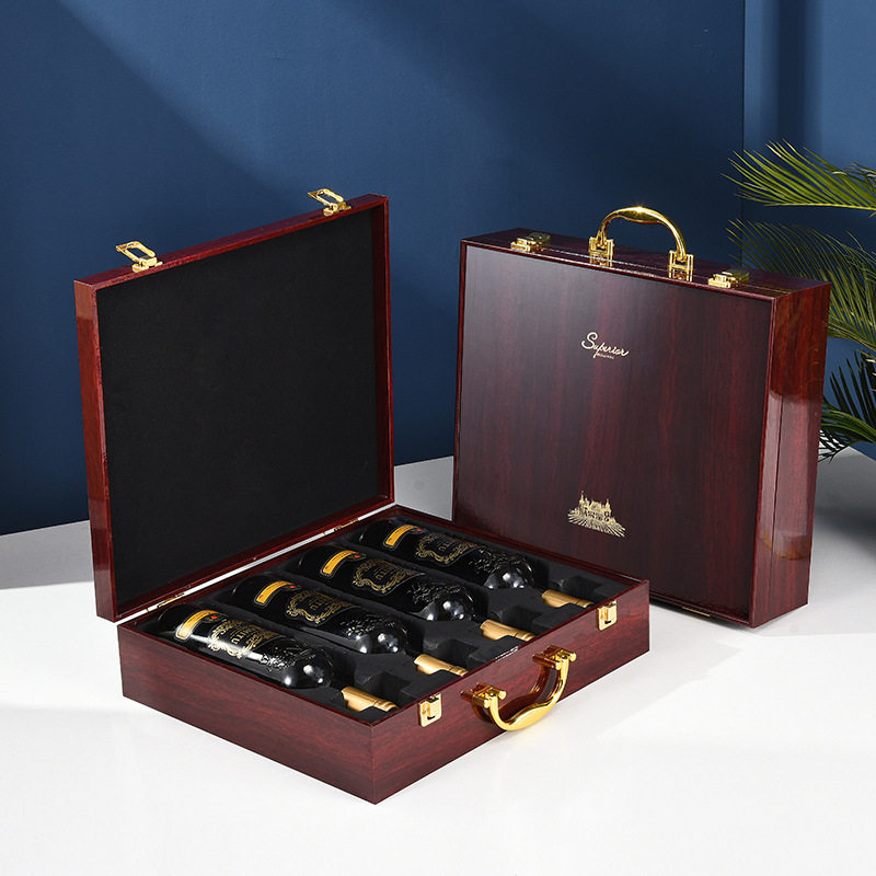 加宽钢琴烤漆红酒包装礼盒木盒双支装葡萄酒礼品盒通用木质包装盒