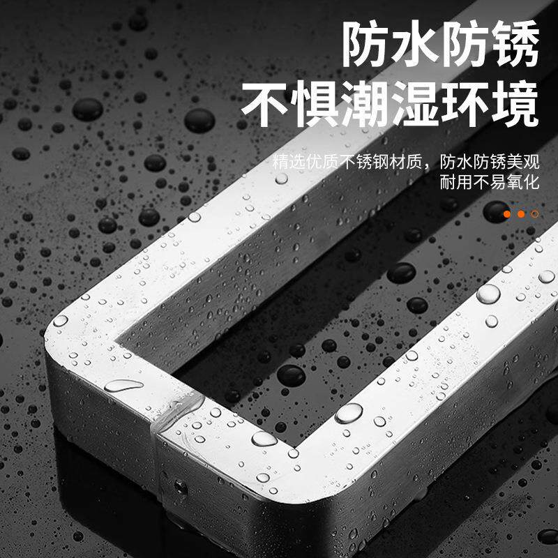 不锈钢玻璃门拉手加厚办公室大门把手可调孔距防指纹淋浴房门手柄