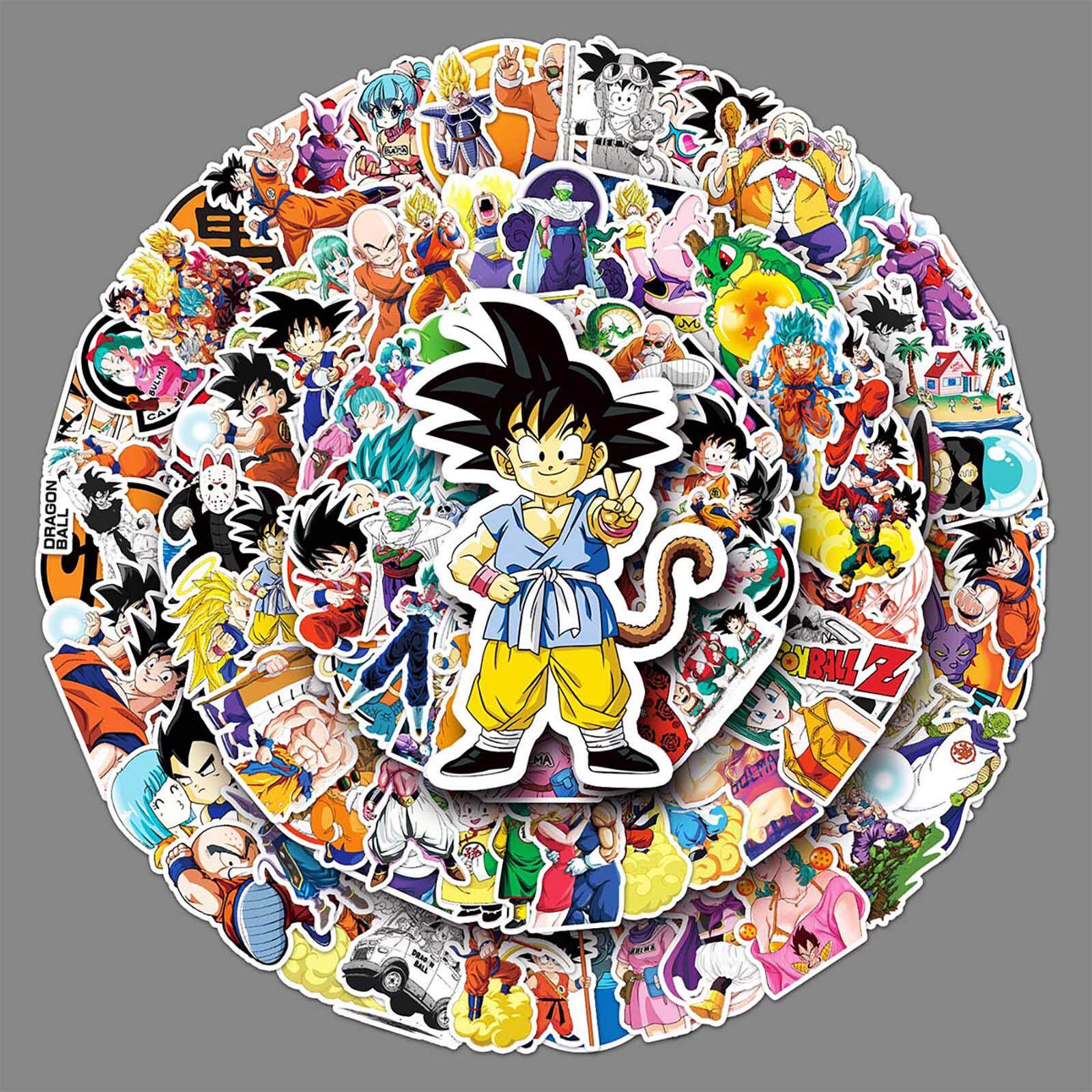 100张七龙珠个性diy卡通日漫涂鸦笔记本电脑滑板车汽车创意贴纸