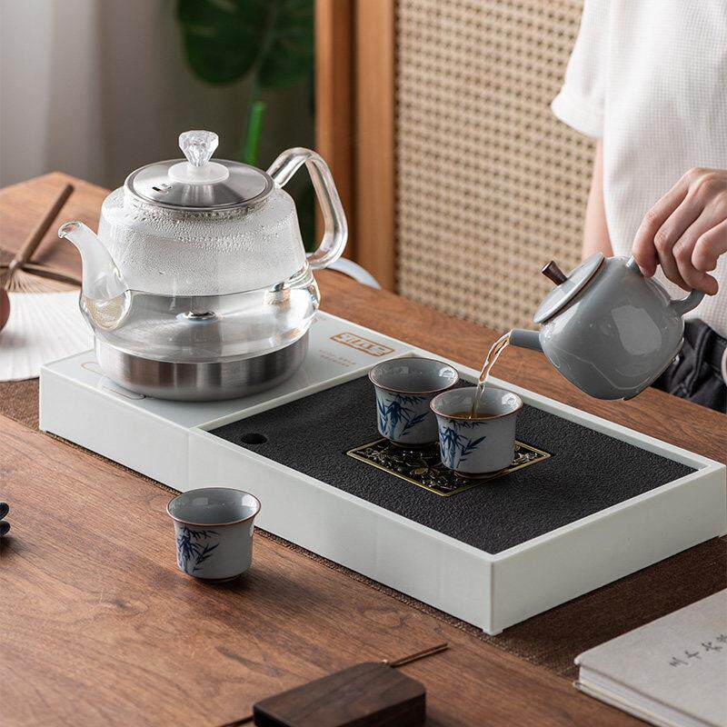 茶盘烧水壶一体泡茶台全自动茶具套组家用底部上水玻璃快煮壶单炉