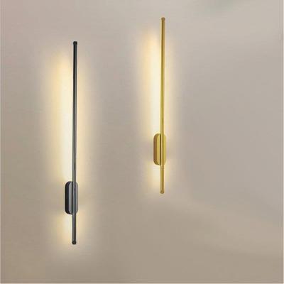 极简长条壁灯现代简约客厅背景墙灯卧室床头灯木格栅楼梯过道壁灯