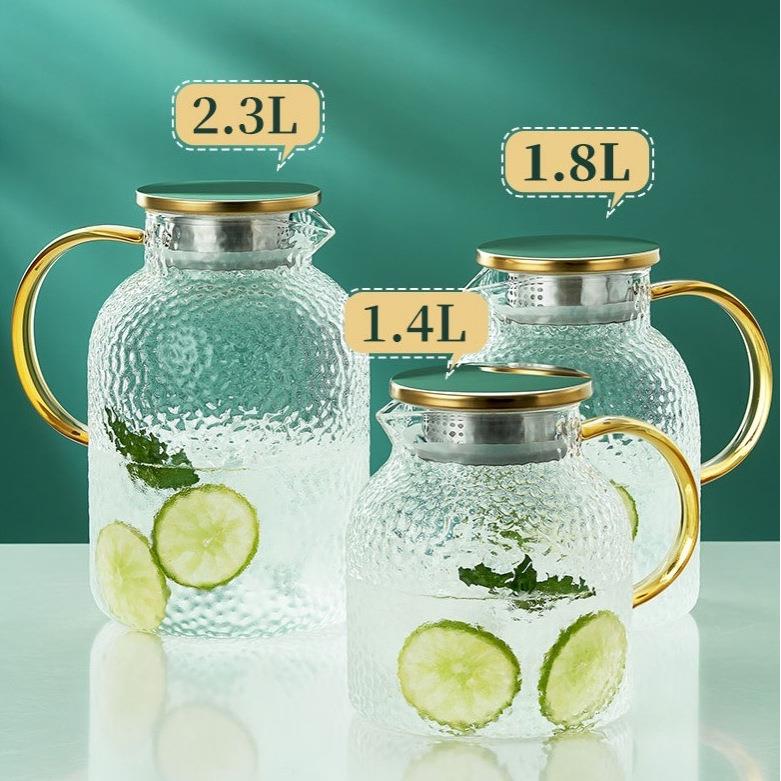 家用超大容量家用客厅玻璃冷水壶高级感夏季果汁加厚新款凉水壶