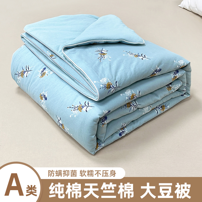 全棉天竺棉印花春秋被/夏凉被 李官奇大豆纤维被针织棉可机洗水洗