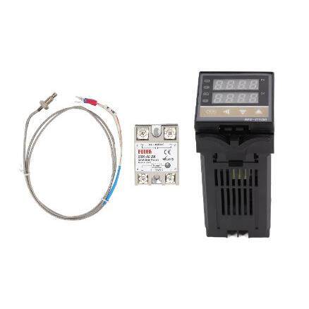 温控器3件套 0-400℃温控器AC85V-265V（REX-C100FK02-V*AN）+1米