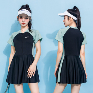 微显瘦遮肉保守泳装 爆款 200斤连体游泳衣2024新款 泳衣女大码