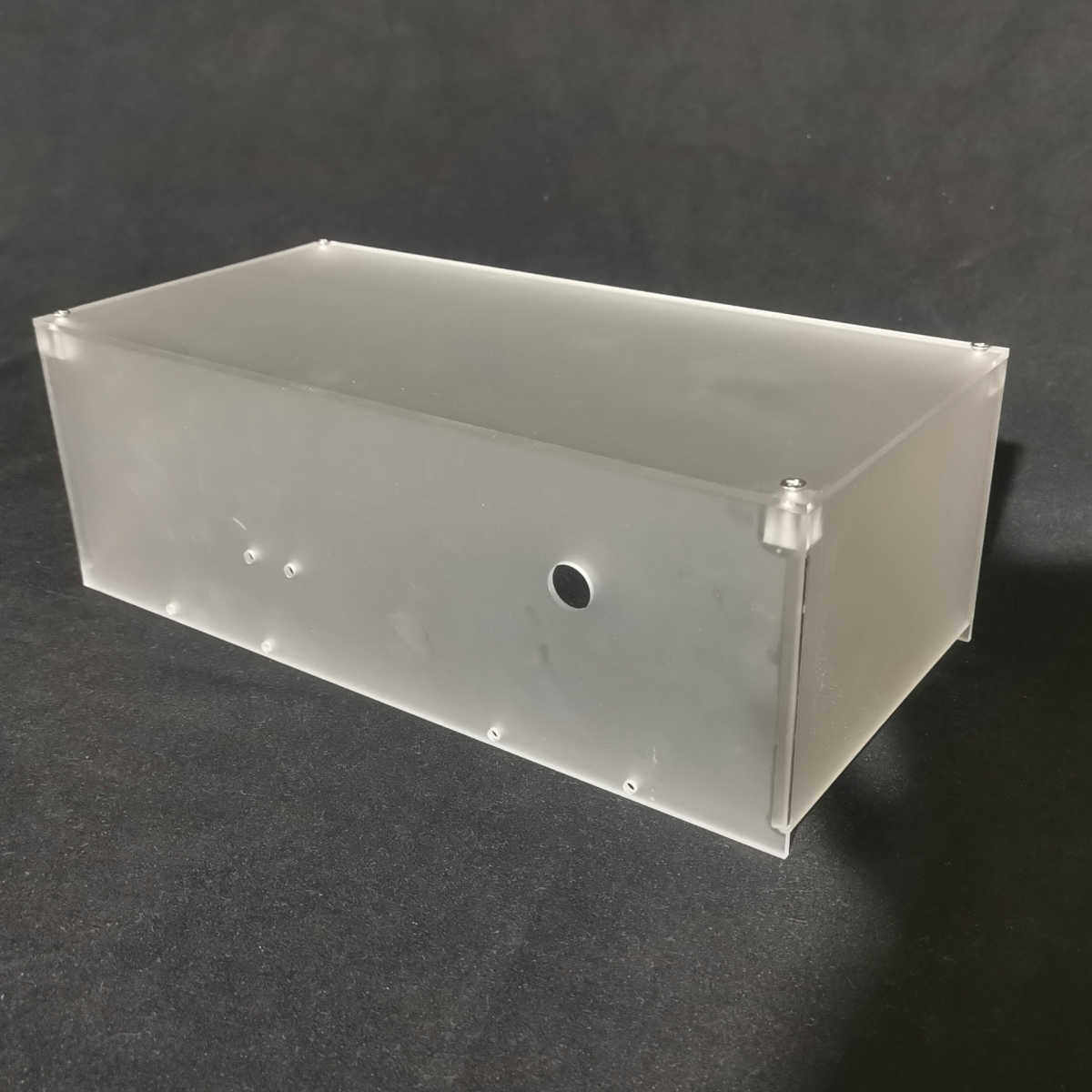 亚克力机器护罩弹簧安装桶密封箱磨砂箱体实验通道仪器异形水箱