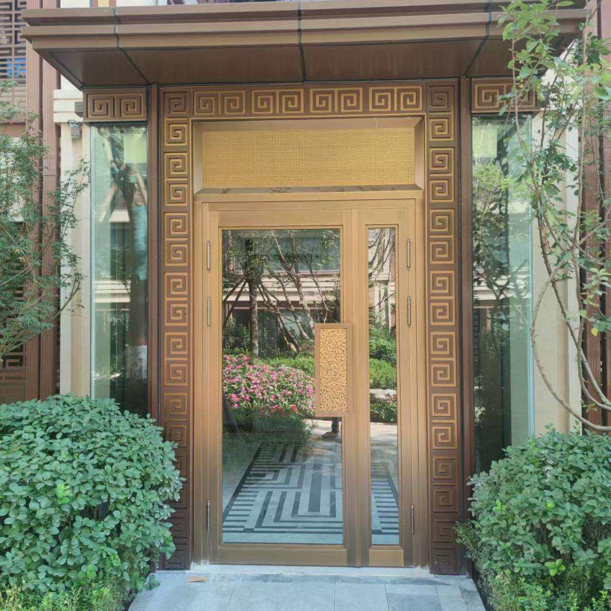 不锈钢户外庭院大门院子栅栏花园别墅门不锈钢铁艺单双开子母大门
