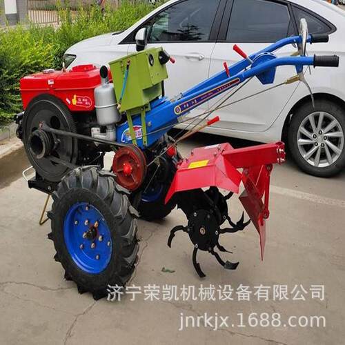 电扶启动32力手扶拖拉机荣凯柴油大马力旋犁地开马沟水旱耕田手拖